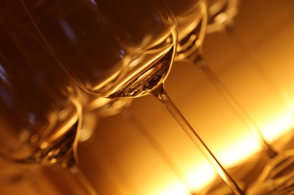 close up of wine glasses