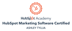 certificate for hubspot marketing software