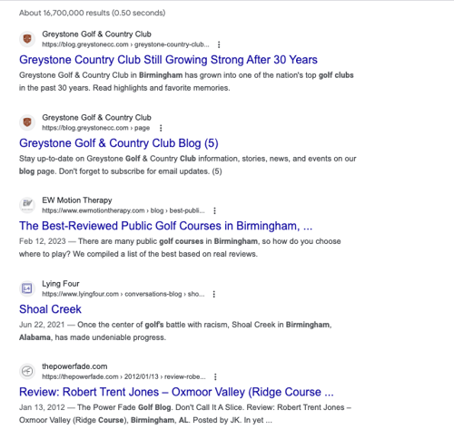 Greystone search results screenshot