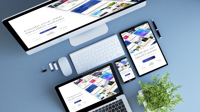 website builder computers and devices