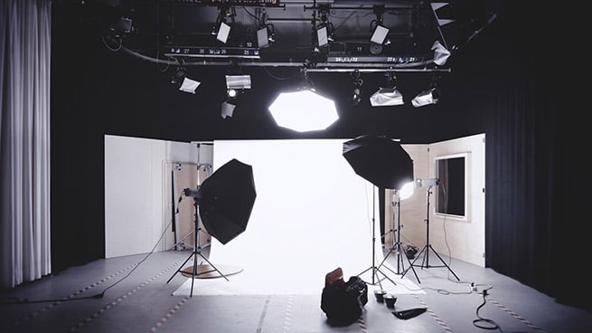 empty video production studio
